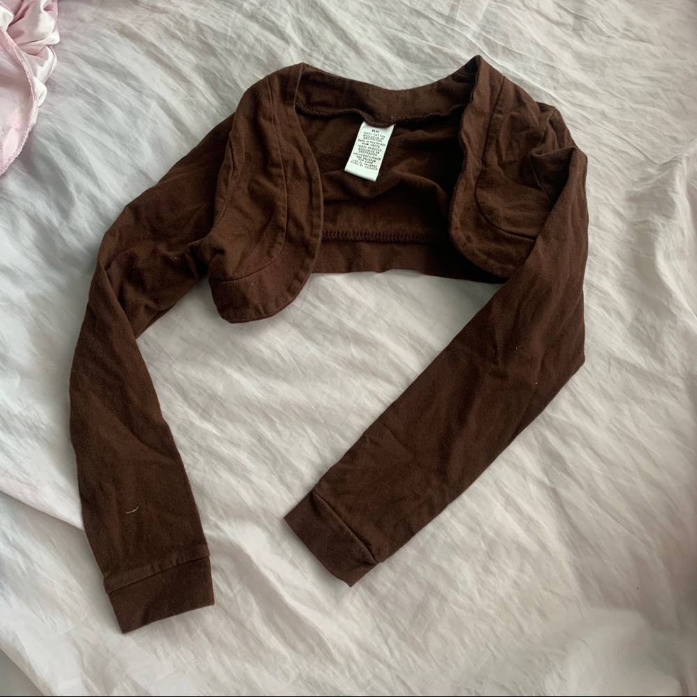 brown long sleeve shawl